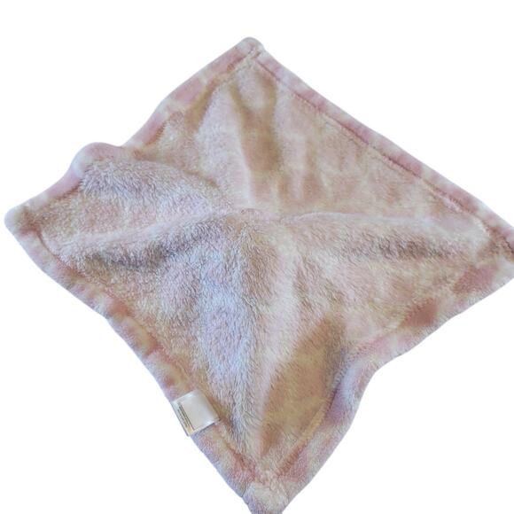 HB Pink Owl Security Blanket Lovey 12x12" Circles Print Baby Comfort Toy Plushie - Picture 7 of 11